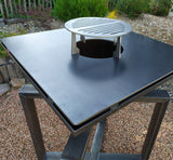 Brasero corten pied croisé acier