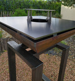 Brasero corten pied acier